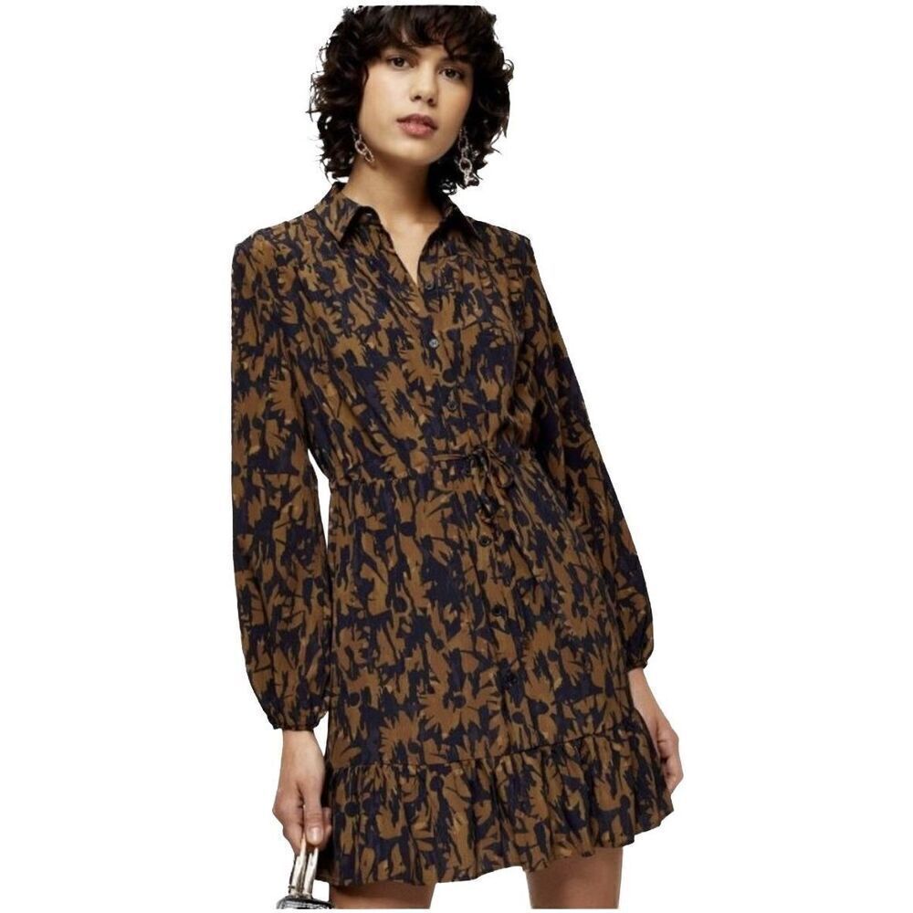 TOPSHOP Sunflower Sleeve Mini Sz 8